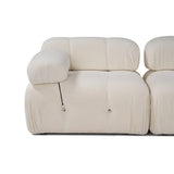 Vienna Beige L1-O1-1R-PUF (288 x 95 x 75 cm) Hörnsoffa Vit