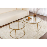 Nairobi Set (80 x 43 x 80 cm) Soffbordsset Guld