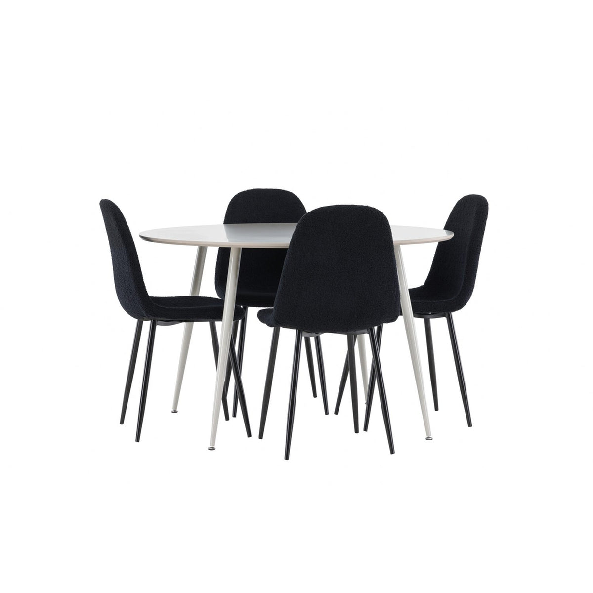 Plaza, Polar Rund matgrupp Svart, Beige, ⌀120