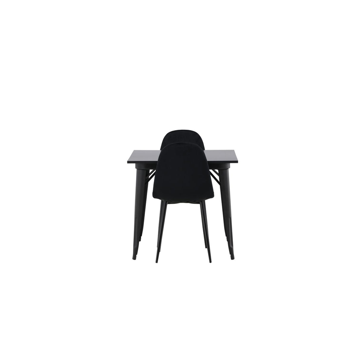 Tempe, Polar Rektangulär matgrupp Svart, Svart, 80 x 80