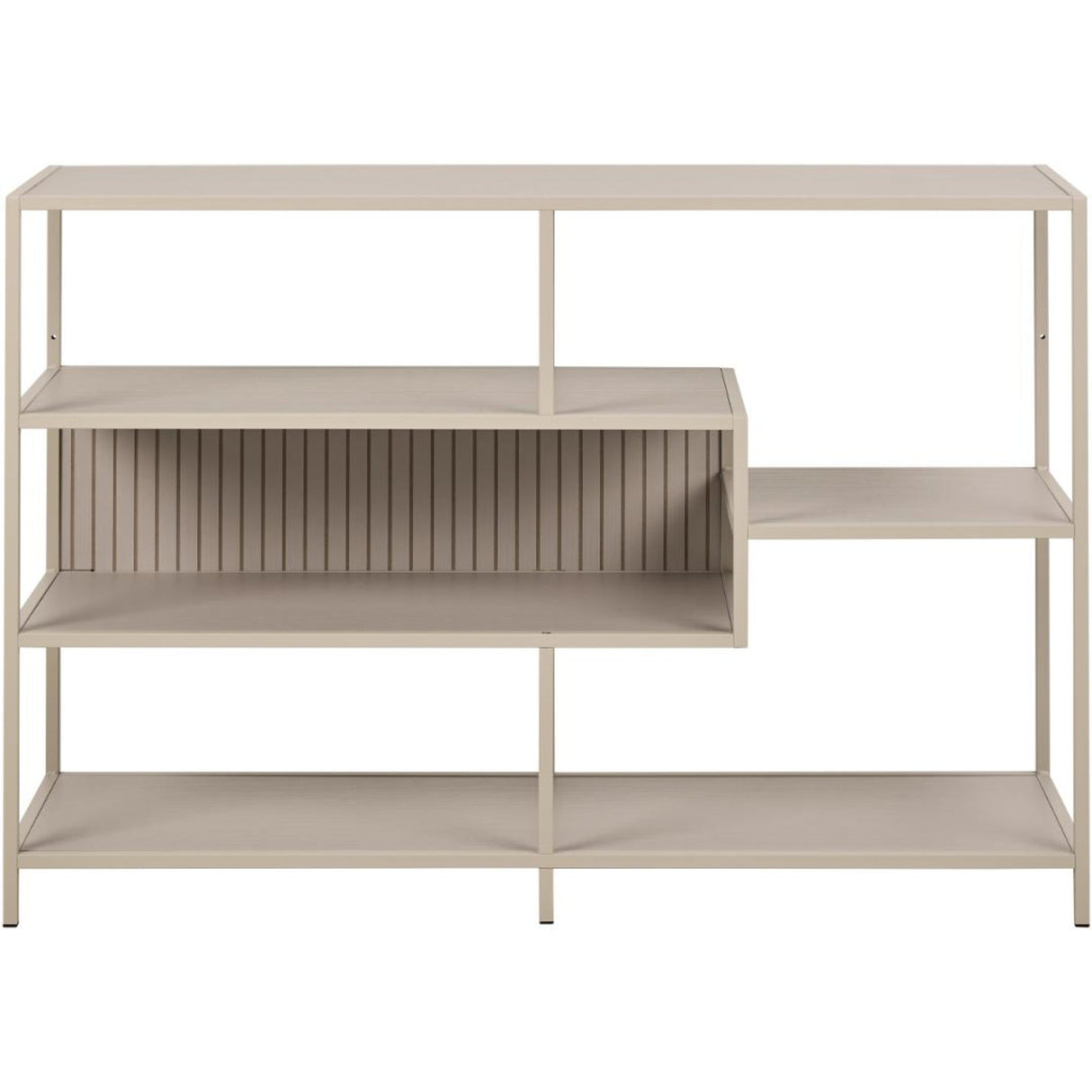 Seaford Bokhylla med vändbar bakpanel 78x114x35 cm Varm Grå