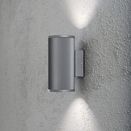 Siracusa GU10 Dubbel Grå Vägglampa Ute