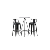 Bistro, Tempe Rund matgrupp Svart, Svart, 2st
