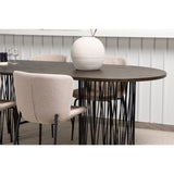 Stone, Modesto Oval matgrupp Beige,Svart, Svart, mocka, 220 x 100
