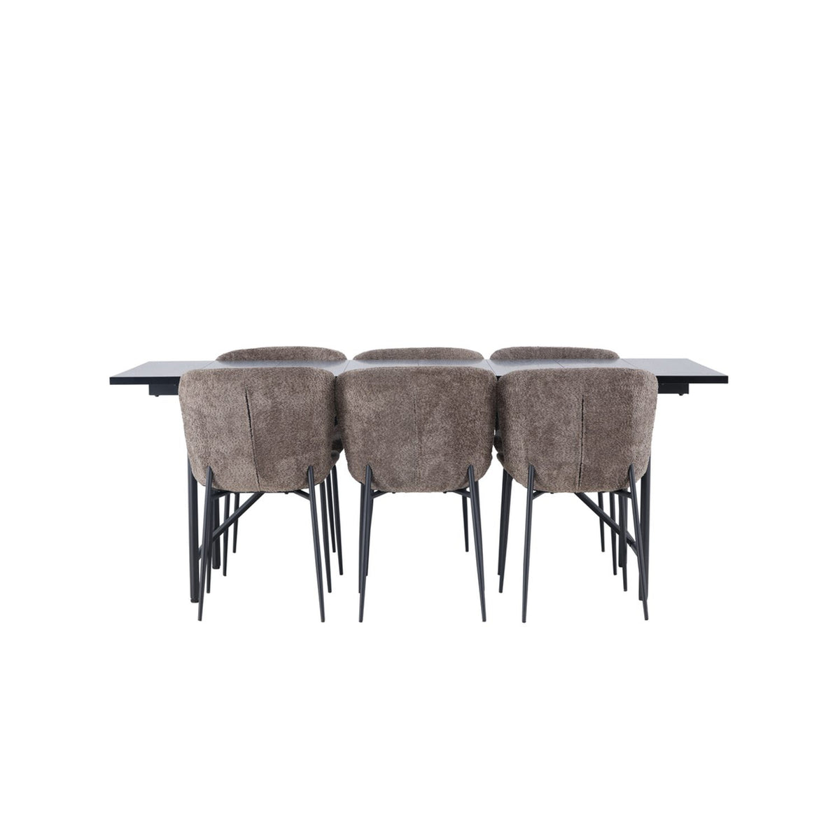 Astrid, Modesto Rektangulär matgrupp Svart,Brun, Svart, 200 x 90