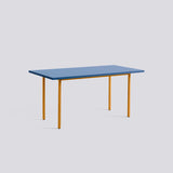 Two-Colour L160 × B82 × H74 cm Matbord Blue, Ochre – pulverlackerat stål