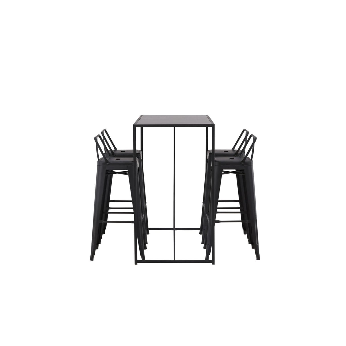 Brea, Tempe Rektangulär matgrupp Svart, Svart, 120 x 60