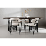 Stone, Chico Oval matgrupp Vit, Svart, mocka, 220 x 100