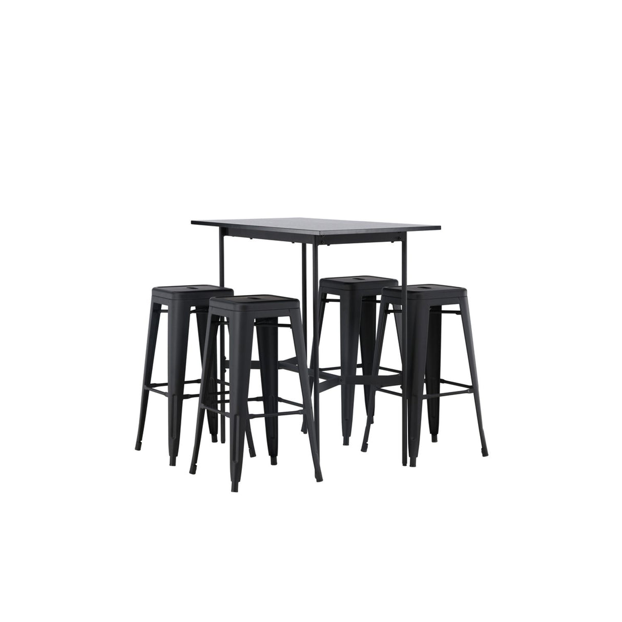 Rax, Tempe Rektangulär matgrupp Svart, Svart, 120 x 60