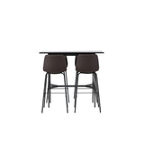 Rax, Alexi Rektangulär matgrupp Svart,Brun, Svart, 120 x 60