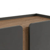 Lucile (90 x 120,4 x 40,5 cm) Sideboard Antracit naturlig ek svart