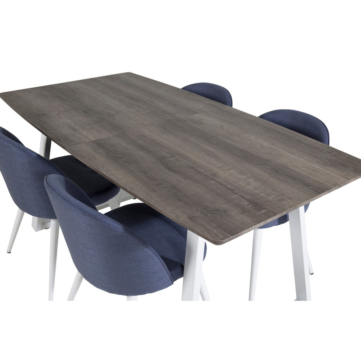 Inca, Velvet Rektangulär matgrupp Blå,Vit, Grå,Vit, 160 x 85