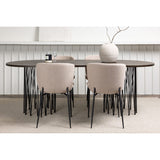 Stone, Modesto Oval matgrupp Beige,Svart, Svart, mocka, 220 x 100
