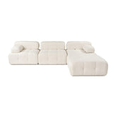 Tallinn 3-sits med puff (300-200 x 100 x 80 cm) Hörnsoffa Creme