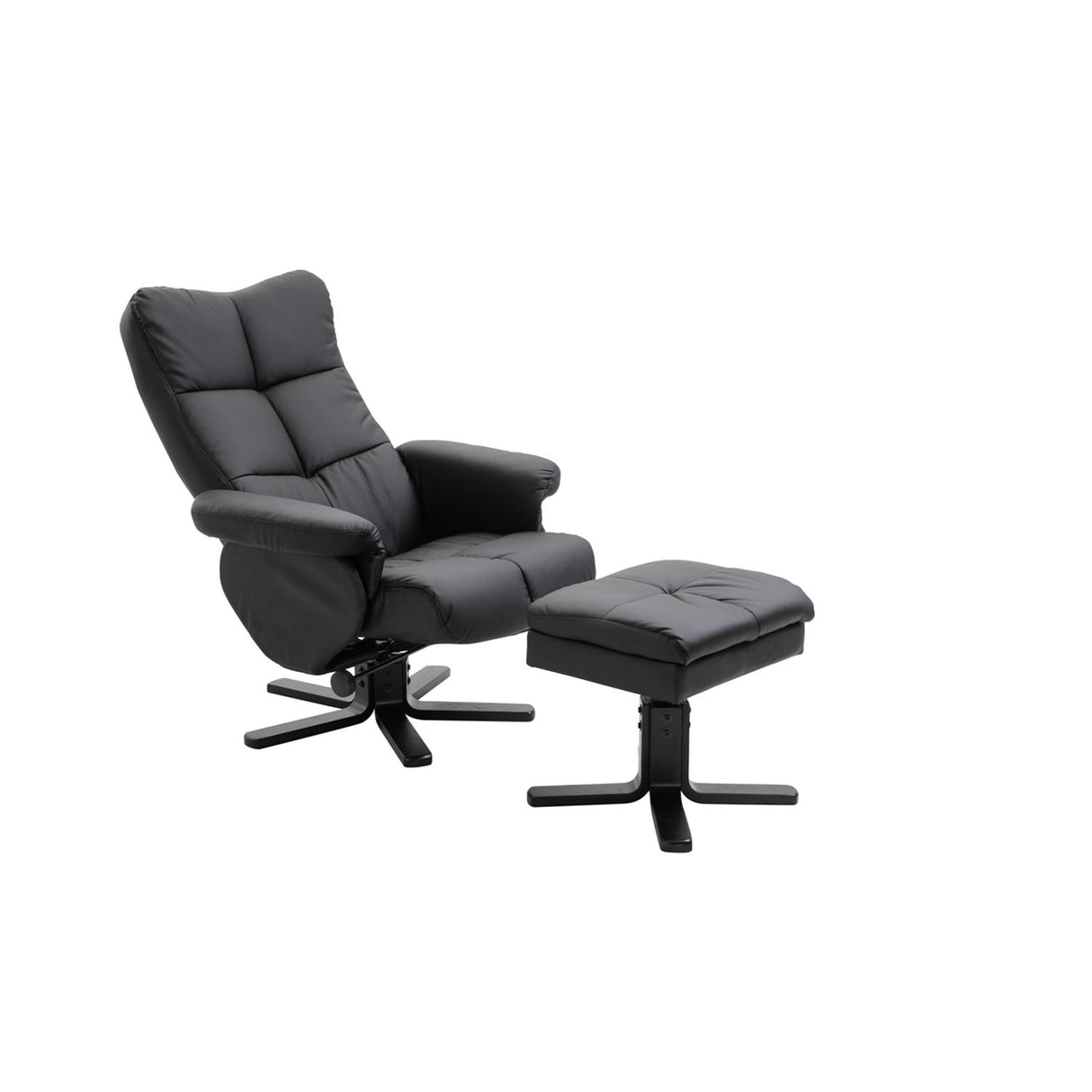 Sven Fåtölj med recliner Svart