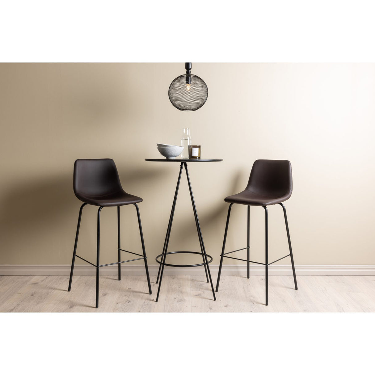 Bistro, Alexi Rund matgrupp Svart,Brun, Svart, ⌀60