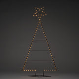 Metall 110cm svart micro-LED Gran med Belysning