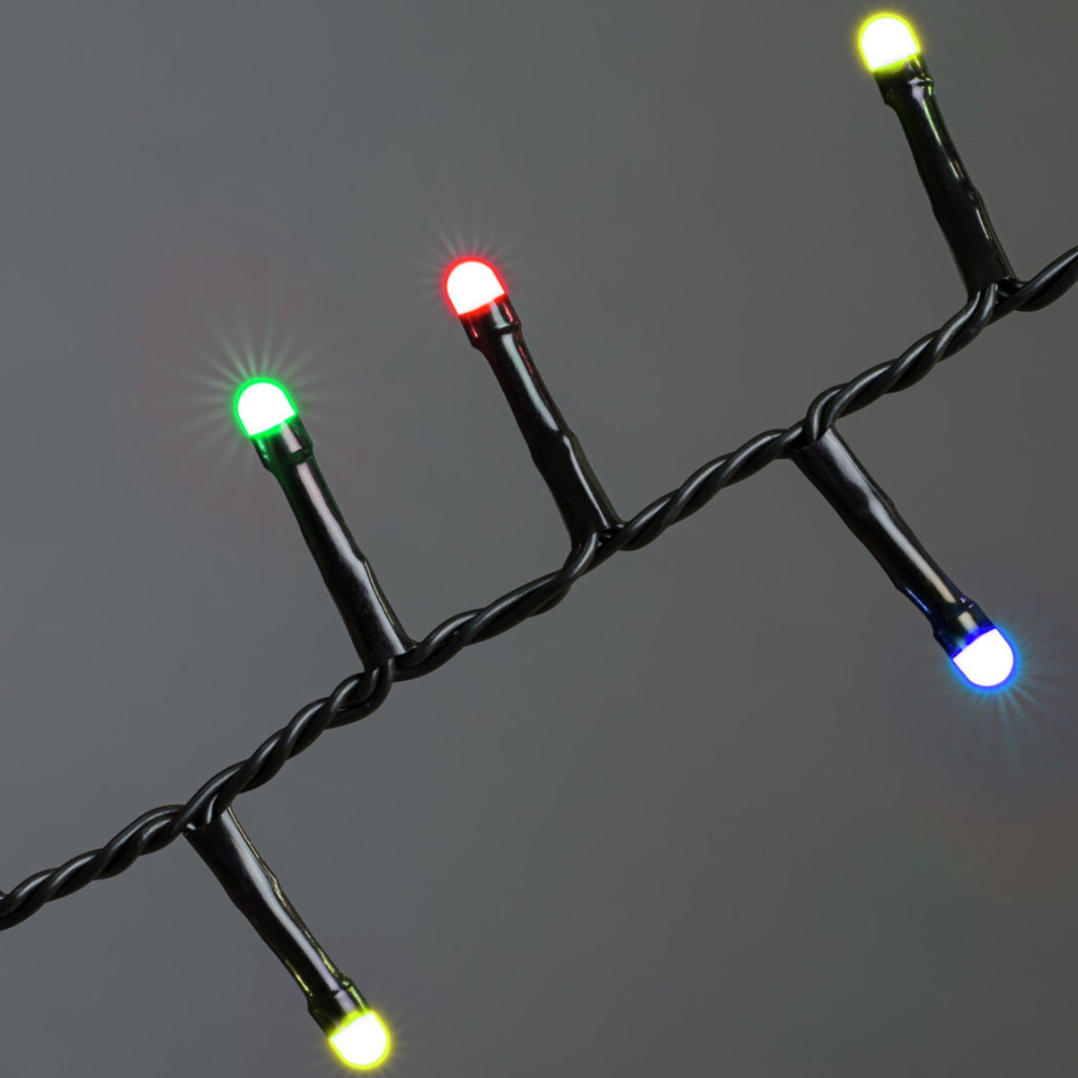 Cluster Frostad LED Svart kabel 30V/IP44 Ljusslinga Ute 32.98m, Färgad