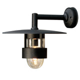 Freja E27 Mattsvart 34 cm Vägglampa Ute