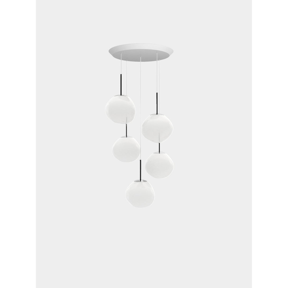 Melt Mini Rund Pendelsystem Opalescent, Silver