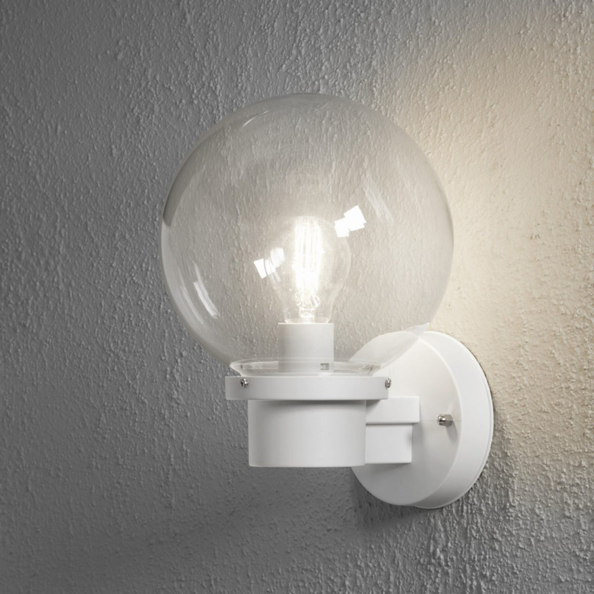 Nemi E27 Upp Vägglampa Ute Vit
