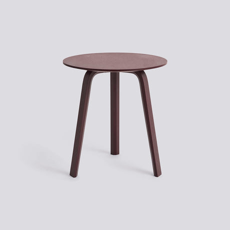 Bella Ø45 × H49 cm Soffbord Dark bordeaux – ek med vattenbaserad lack