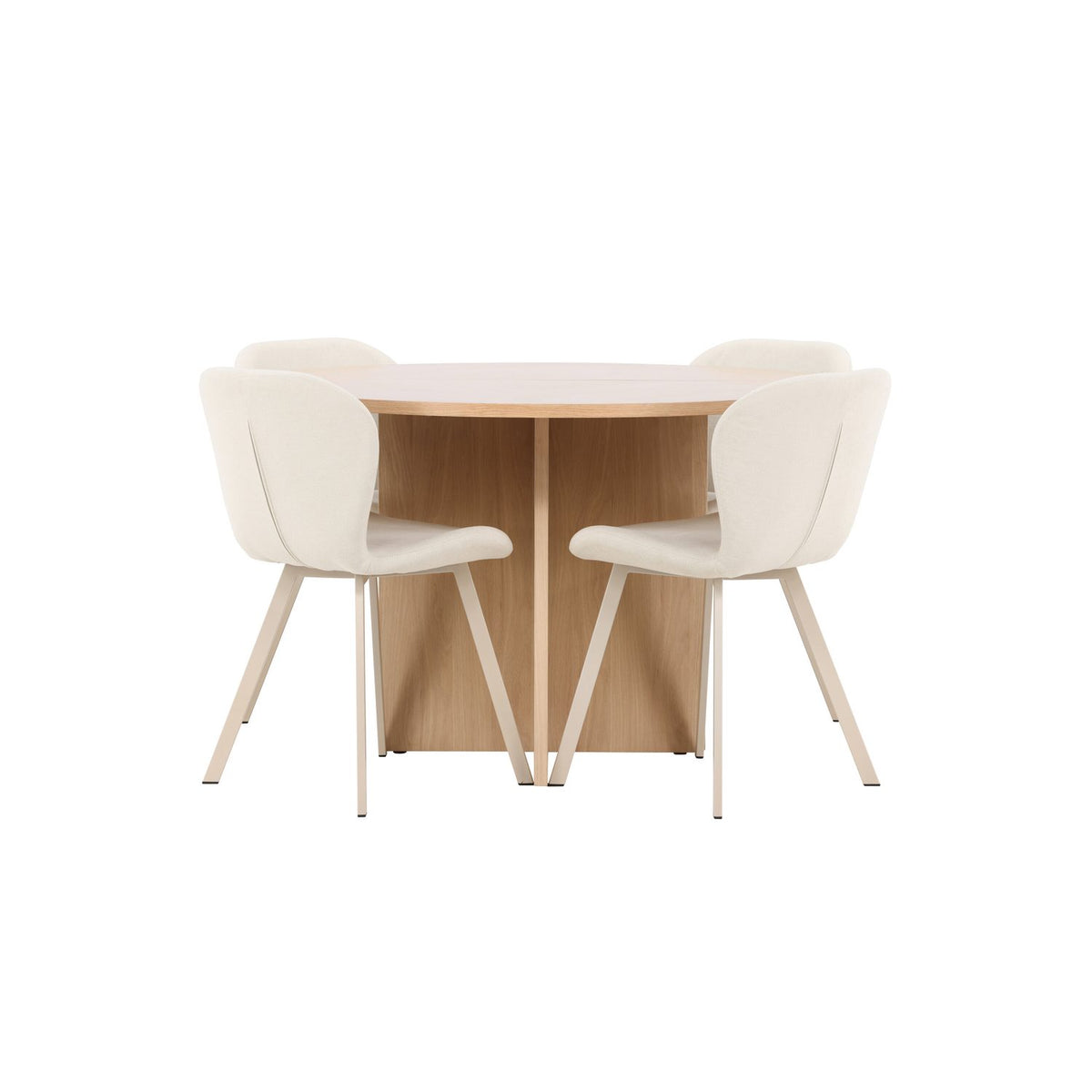 Strada, Lilja Oval matgrupp Beige, Vitpigmenterad, ⌀120