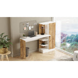 Quito (152,3 x 120 x 40 cm) Skrivbord Atlantisk furu vit