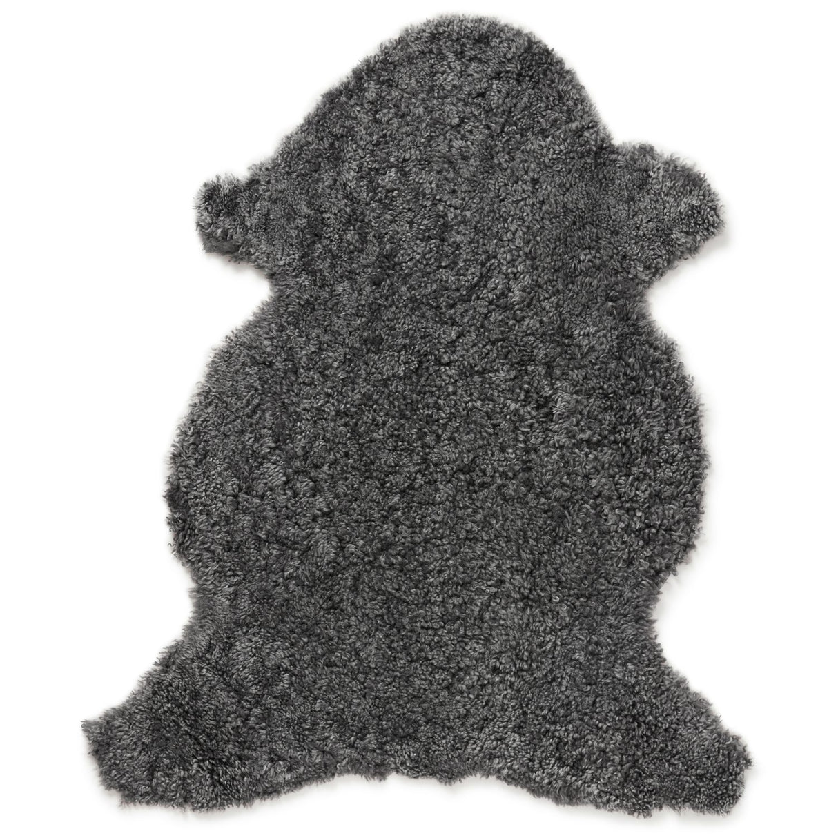 Curly Fårskinn Fäll Grey
