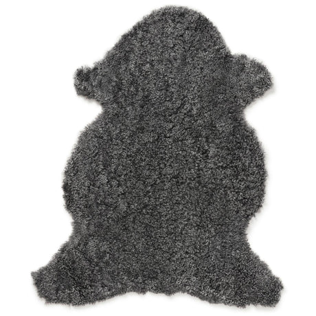 Curly Fårskinn Fäll Grey
