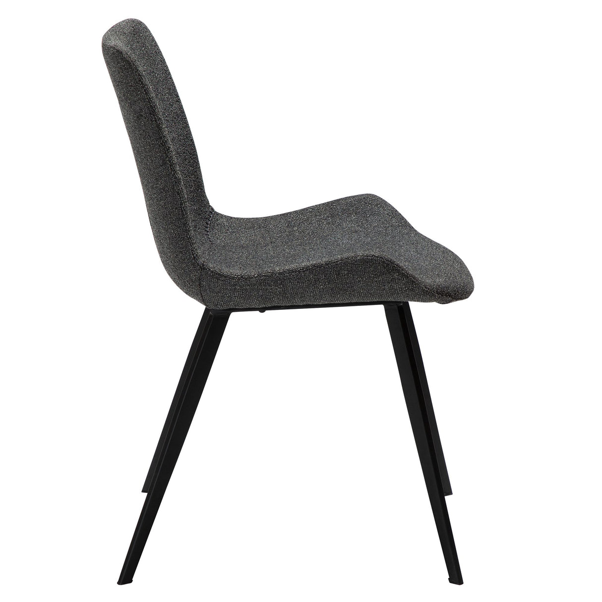 Hype Stol Pebble Grey Bouclé, Black