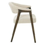 EDDA Matstol creme/brunlackad ek