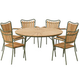 Ellen Matgrupp 150 cm Teak/Grön