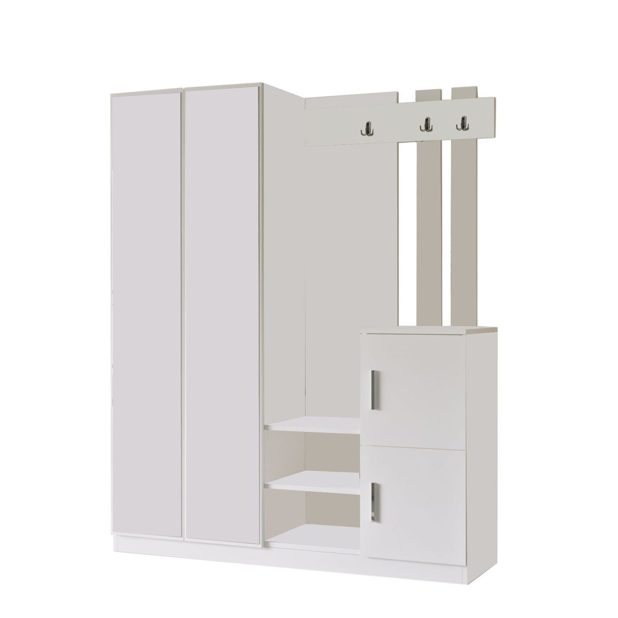 Gaborone (147,2 x 179,7 x 37,5 cm) Hallstativ Vit