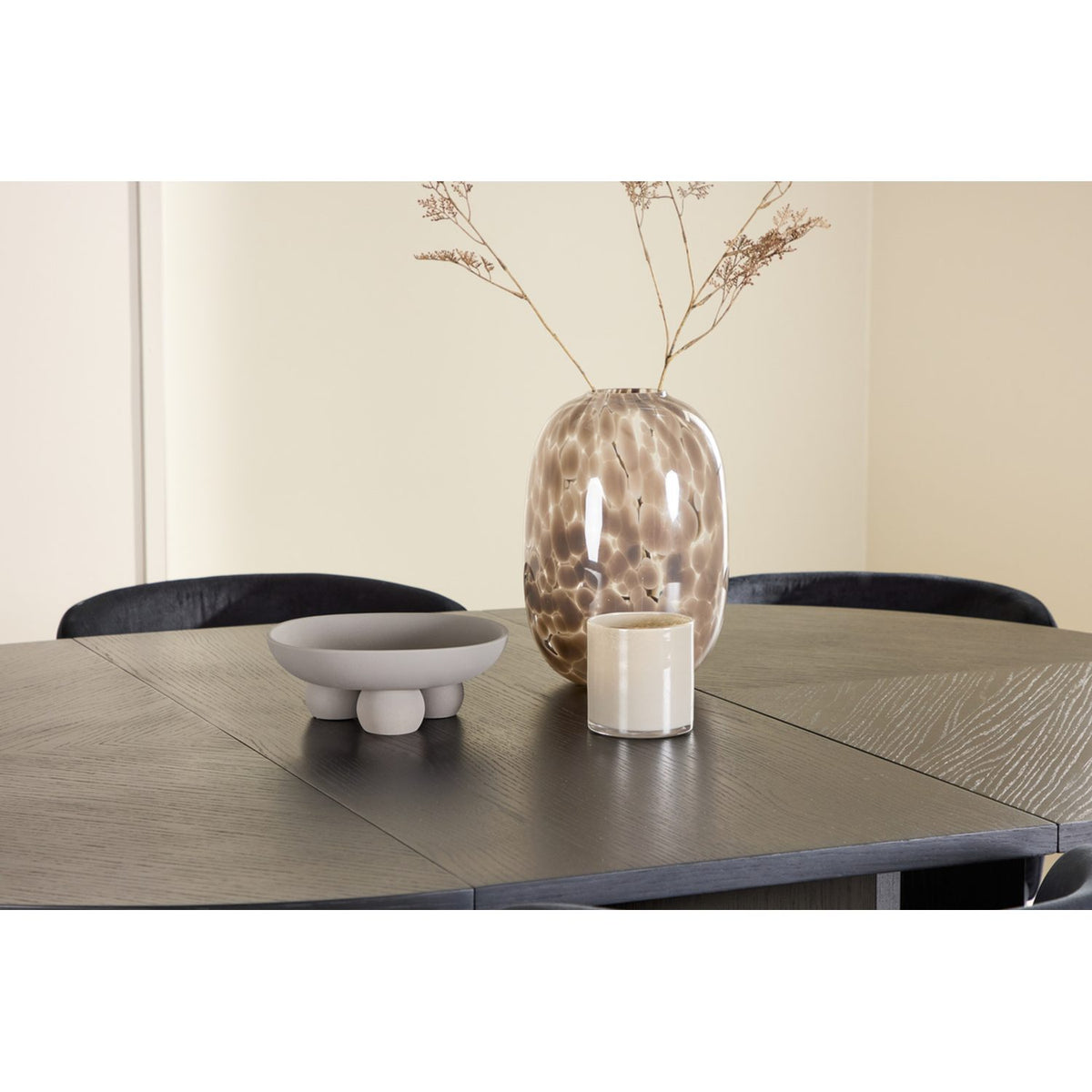 Strada, Edina Oval matgrupp Svart, Svart, 6st