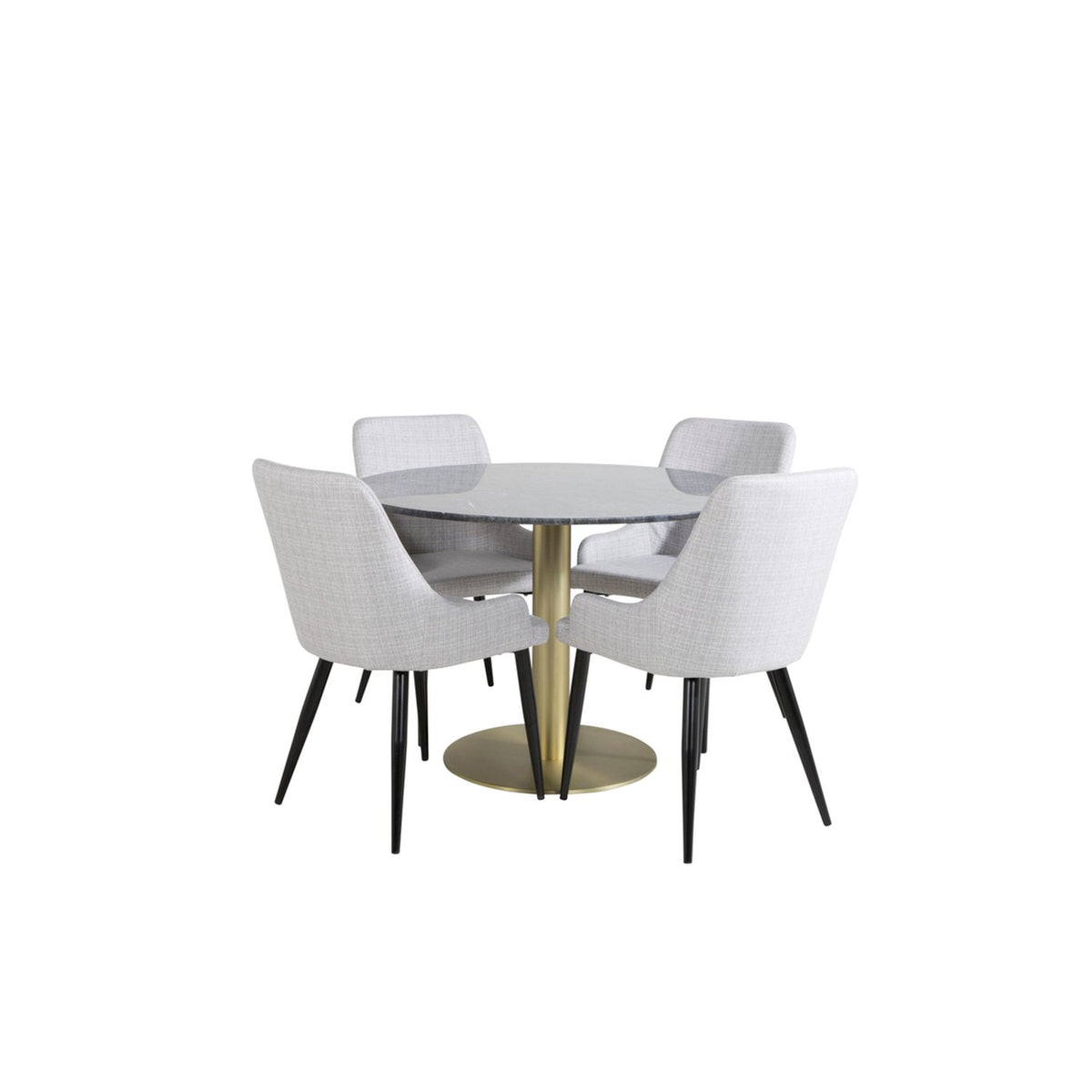 Estelle, Plaza Rund matgrupp Svart,Grå, Guld, Mörkgrå, ⌀106