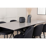 Piazza, Velvet Rektangulär matgrupp Svart, Svart, mörkgrå, 180 x 90