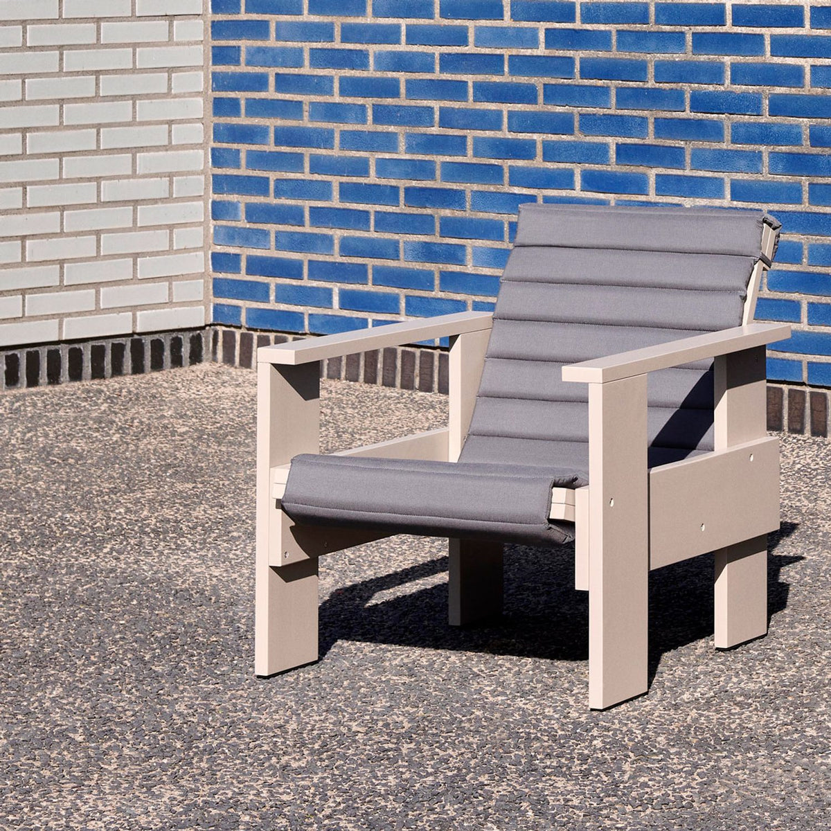 till Crate fåtölj 44,5 × 130 cm Kviltad dyna Beige