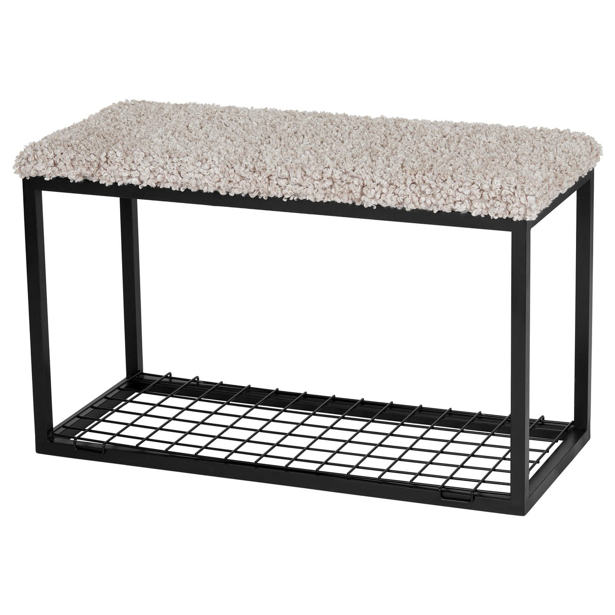 Palle Lumme 80x35x50 cm Bänk med Sittdyna Sand/Black