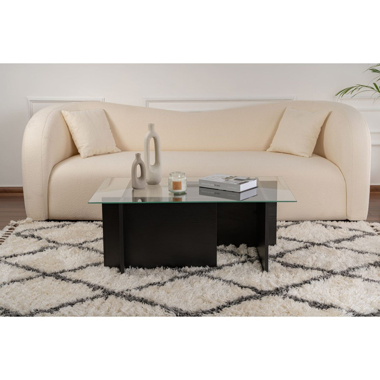 Paola Soffbord Wood Black