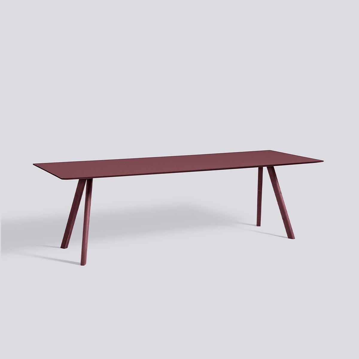 CPH 30 L250 × B90 × H74 cm Matbord Burgundy – linoleum, Bordeaux – massiv ek med vattenbaserad lack