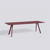 CPH 30 L250 × B90 × H74 cm Matbord Burgundy – linoleum, Bordeaux – massiv ek med vattenbaserad lack