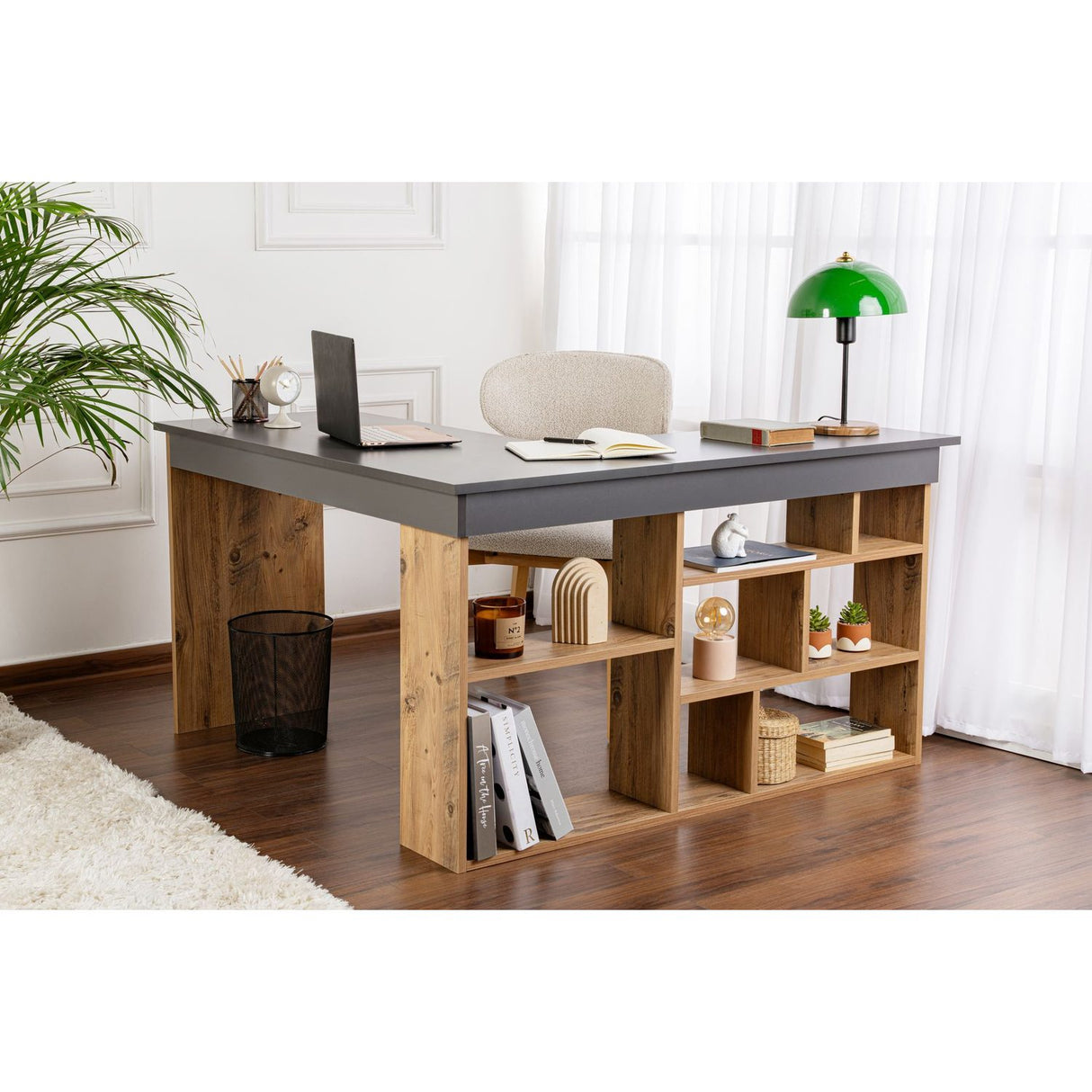 Ostia Skrivbord Antracit Atlantisk tall