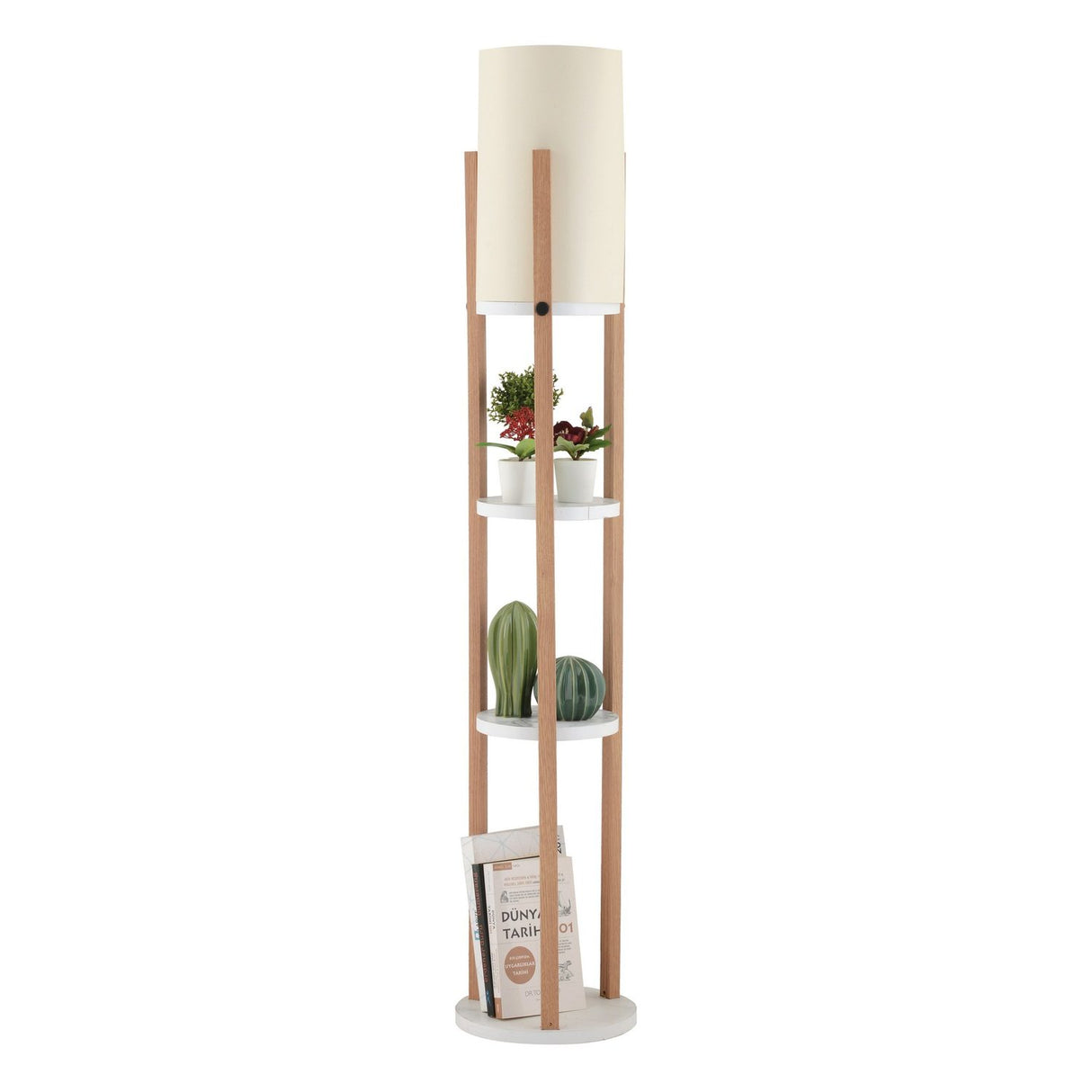 Aten Nora (21 x 21 cm) Golvlampa Vit Natur