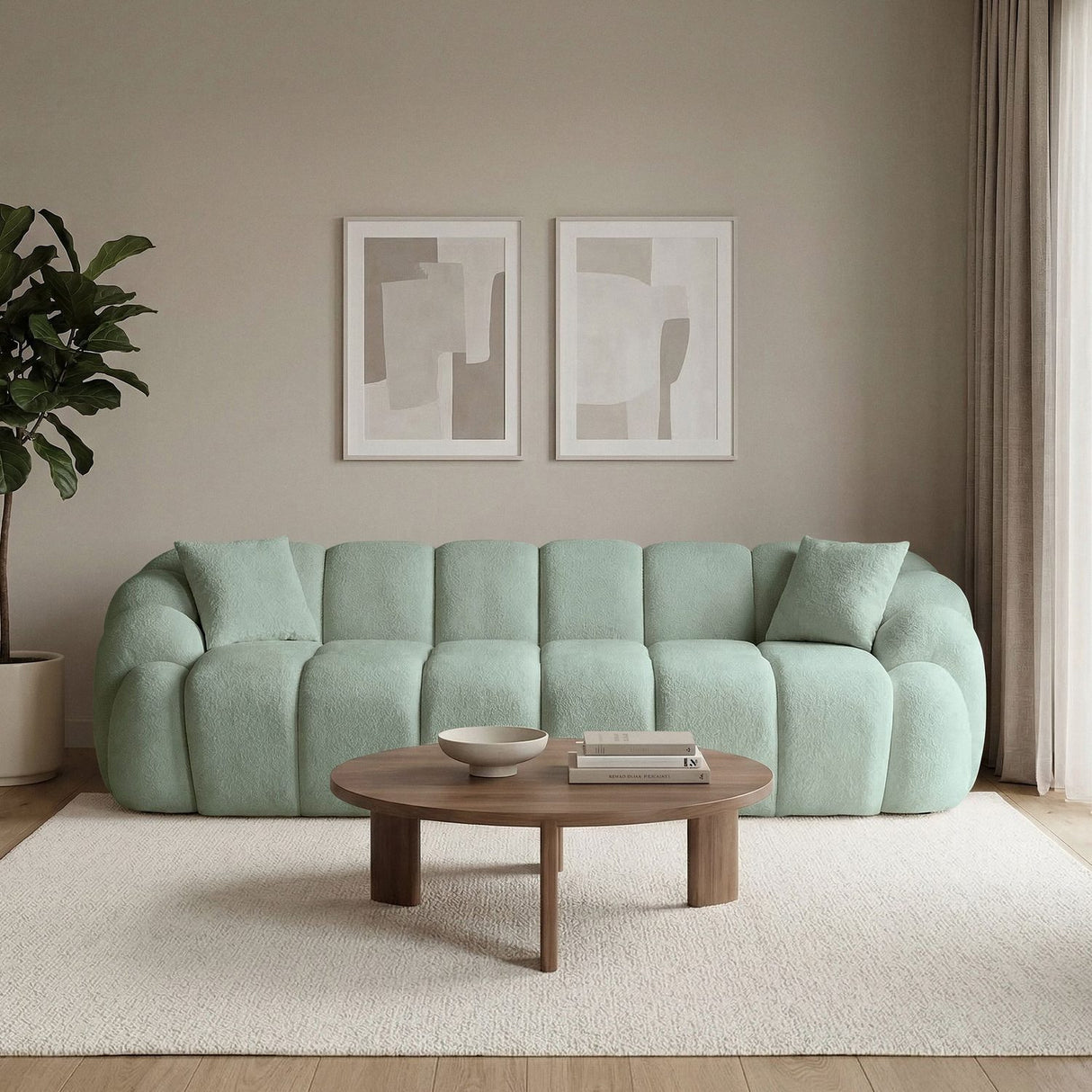 Octavio (268 x 70 x 80 cm) 4-sits soffa Turkos