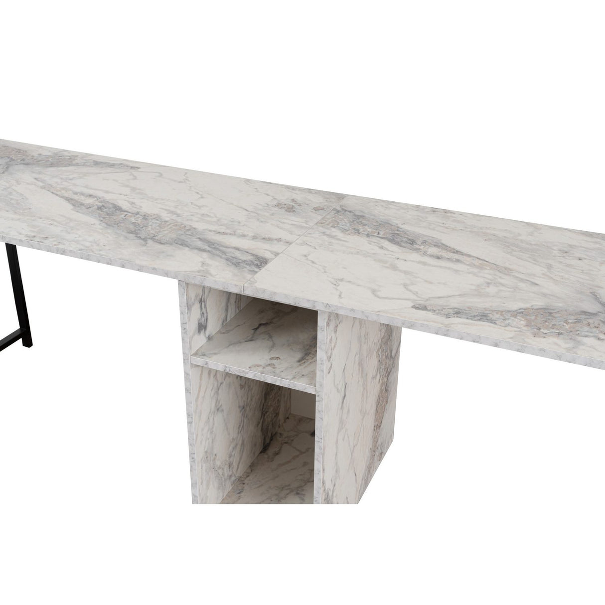 Gaborone dubbel Skrivbord Freesia marmor Svart