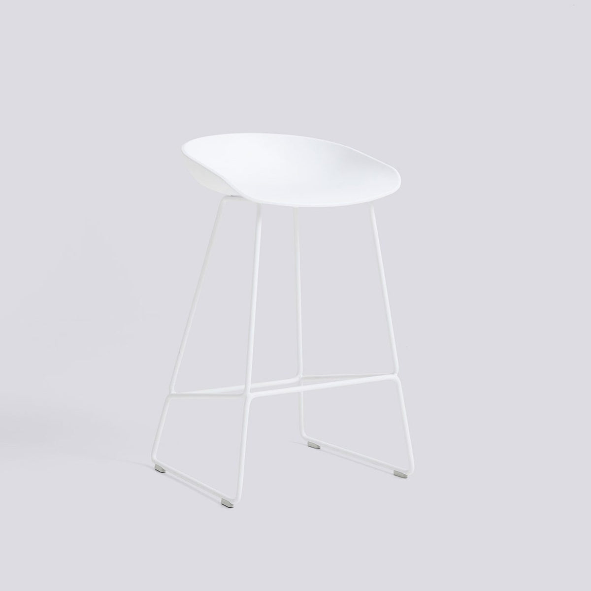 AAS 38 65 cm Barpall White 2.0, White – pulverlackerat stål