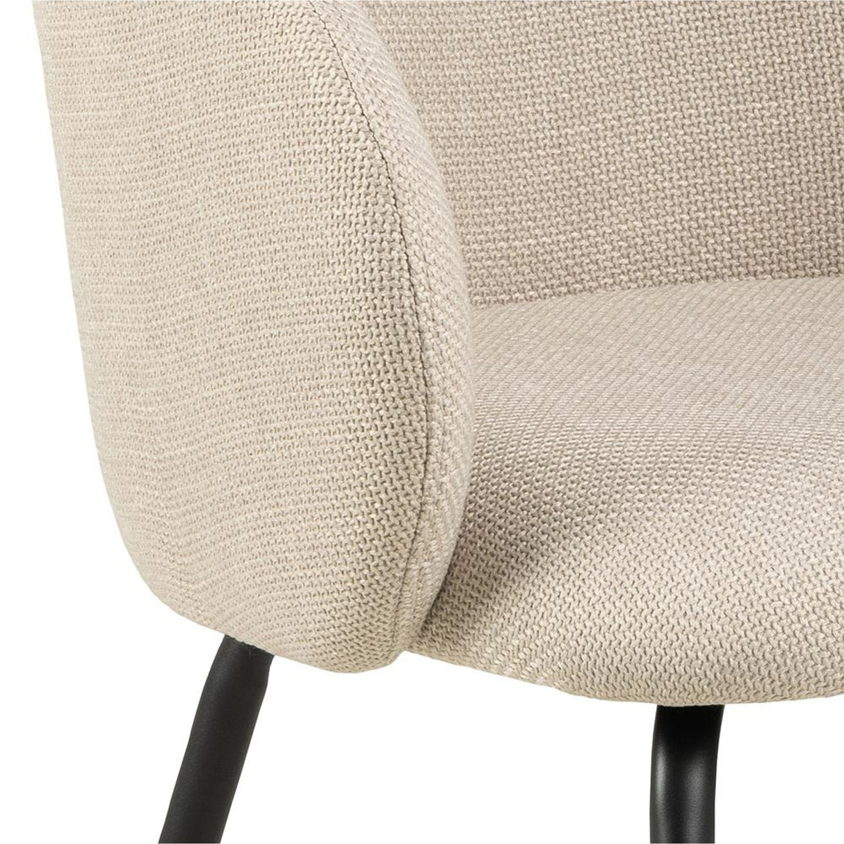Chaumont Matstol med Armstöd Basel tyg Beige/Svart