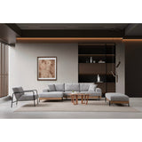 Addis Abeba Oak (170-280 x 98 x 78 cm) Hörnsoffa Grå, Vänster