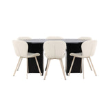 Strada, Lilja Oval matgrupp Beige, Svart, ⌀120